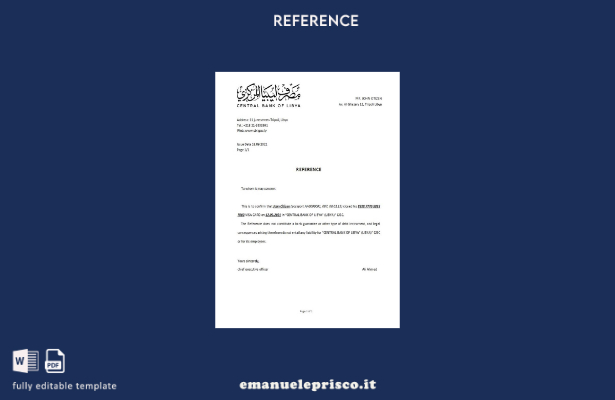 modello di riferimento per la chiusura della Banca centrale libica in stile veri